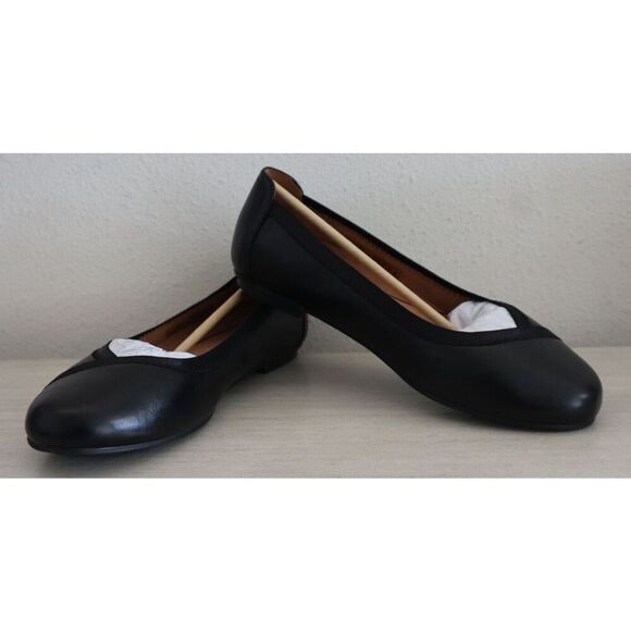 Vionic 10010058001 Women Sz 6.5W Black Leather Caroll Slip-On Ballet Flats - Picture 10 of 11